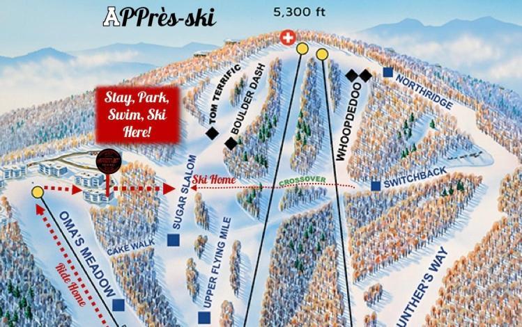 Appresski - 5 Bed Ski In Ski Out - 50 Steps To Ski Sugar Mountain Slopes Exterior photo